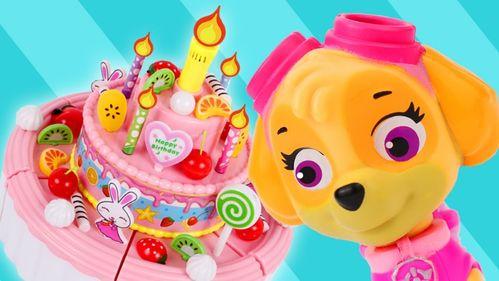 汪汪队生日蛋糕网红,萌宠主题的甜蜜盛宴